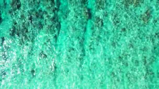 Rozerwana Woda Morska Widziana Drona Letni Krajobraz Morski Bali Indonezja — Wideo stockowe