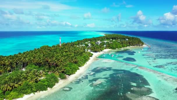 Великолепная Морская Сцена Беспилотника Вид Море Бали — стоковое видео