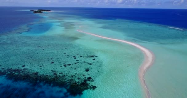 Bovenaanzicht Van Zeegezicht Drone Standpunt Zomer Ontspannen Bali Indonesië — Stockvideo