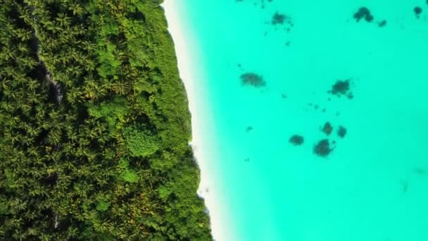 Água Oceano Azul Turquesa Perto Ilha Imagens Aéreas — Vídeo de Stock