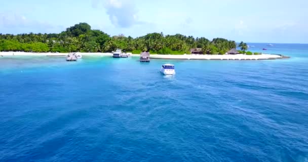 Море Лодками Летний Отдых Бали Индонезия — стоковое видео