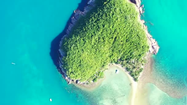 Vibrerande Turkosa Havet Kantande Bahamas Idyllisk Scen Karibien — Stockvideo