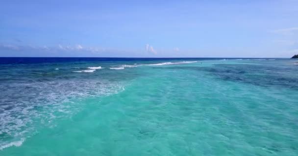 Ein Blick Auf Laufende Wellen Sommerszene Der Dominikanischen Republik — Stockvideo