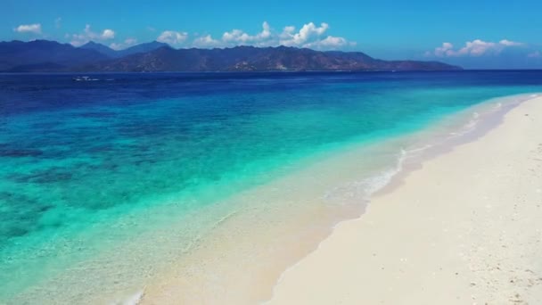 Magnífica Cena Marinha Vista Drone Vista Panorâmica Paisagem Mar Bali — Vídeo de Stock