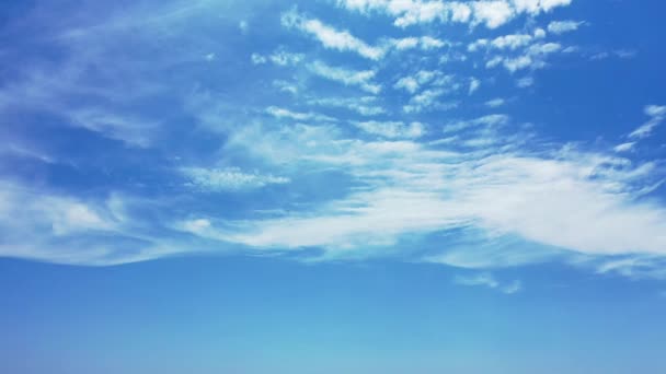 Błękitne Niebo Białymi Chmurami Naturalne Tło Egzotyczny Charakter Dominikany Karaibów — Wideo stockowe