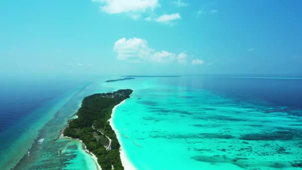 Strahlend Türkisfarbenes Meer Sommerliche Landschaft Auf Bali Indonesien — Stockvideo