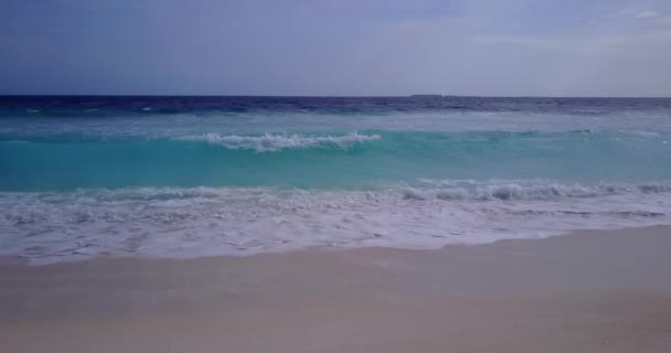 Ein Blick Auf Schäumende Wellen Strand Sommerlandschaft Dominikanische Republik Karibik — Stockvideo