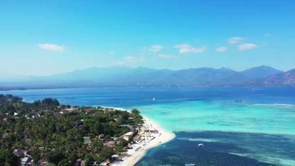 Voyager Aux Philippines Asie Petites Îles Vertes Paysage Marin Bleu — Video