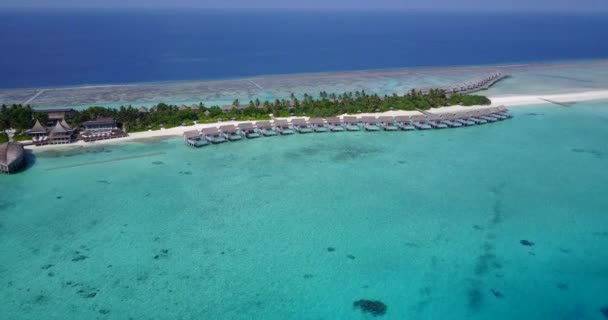Luxusní Letovisko Ostrově Tropický Ráj Bora Bora Francouzská Polynésie — Stock video