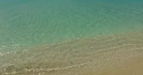 Strandlinje Med Vattenringar Resor Till Bora Bora Franska Polynesien — Stockvideo