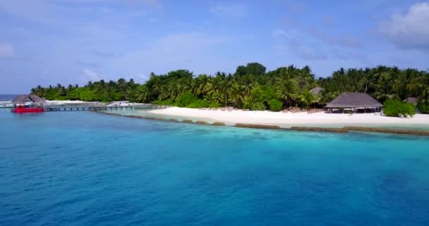 Obserwuję Widok Morze Drona Przyjemny Charakter Dominikany Karaibów — Wideo stockowe