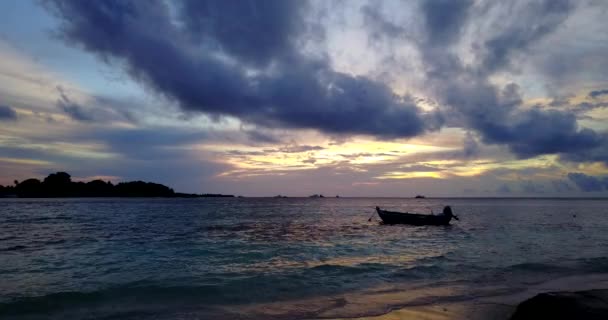 Dramática Puesta Sol Con Cielo Nublado Viaje Barbados Caribe — Vídeos de Stock