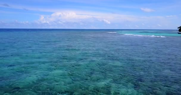 Vue Aérienne Vidéo Sur Surface Eau Claire Turquoise Paysage Marin — Video