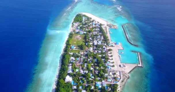 Vista Superior Grande Ilha Mar Azul Paraíso Verão Jamaica Caribe — Vídeo de Stock
