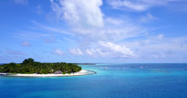 Lüks Bungalovları Olan Bir Yazlık Bora Bora Yolculuk Fransız Polinezyası — Stok video