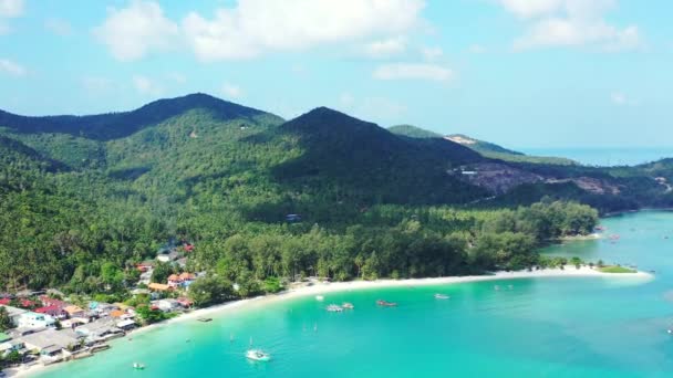 Lagune Turquoise Avec Montagnes Verdoyantes Voyage Été Hawaï États Unis — Video