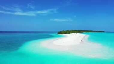 Bora Bora 'nın egzotik doğası, Fransız Polinezyası. 