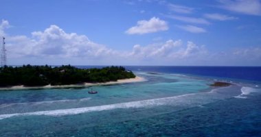 Gündüz vakti deniz manzarası. Endonezya, Bali 'de yaz tatili.  