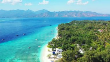 Bora Bora 'nın egzotik doğası, Fransız Polinezyası. 