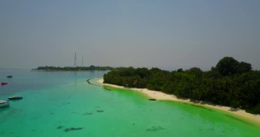 Bora Bora 'nın egzotik doğası, Fransız Polinezyası. 