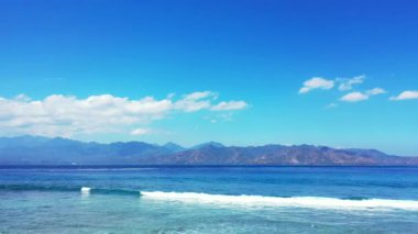 Parlak deniz manzarası. Bali 'de Rahatlama. 