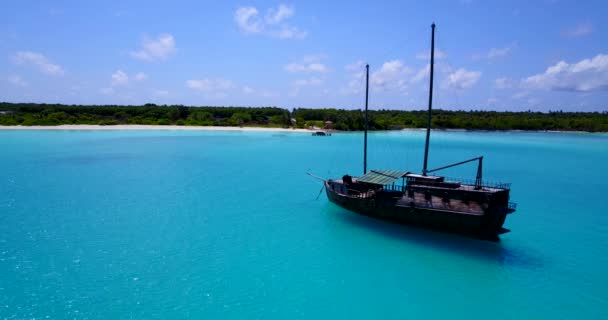 Segelbåt Drivande Blått Hav Sommarresa Till Koh Samui Thailand Asien — Stockvideo