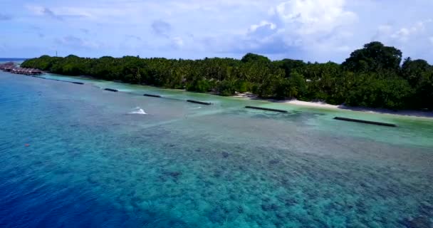 Seashore Breakwaters Lush Greenery Tropical Vacation Bali — Stock Video