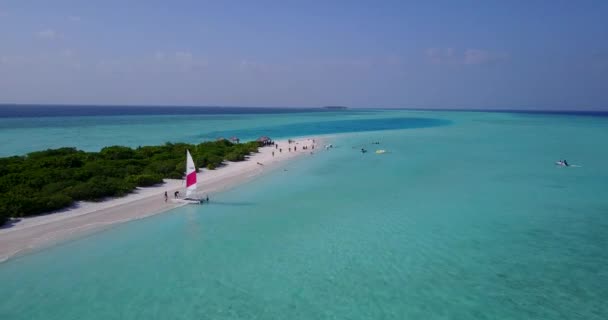 Vue Sur Mer Depuis Drone Nature Étonnante République Dominicaine Caraïbes — Video