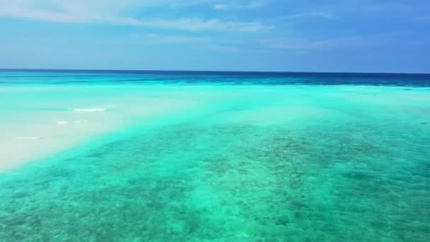 Impresionante Vista Playa Virgen Con Arena Blanca Aguas Cristalinas Turquesas — Vídeo de stock