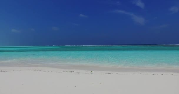 Turquoise Shallow Water White Beach Travel Bora Bora French Polynesia — Stock Video