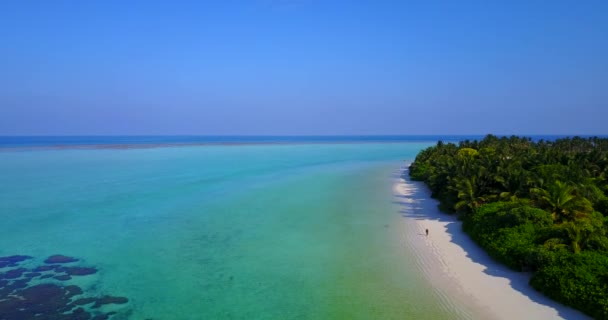 Capa Mar Vista Drone Férias Exóticas República Dominicana Caribe — Vídeo de Stock
