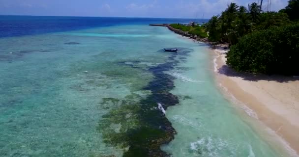 Seashore Van Bovenaf Bekeken Zomer Reis Naar Thailand — Stockvideo