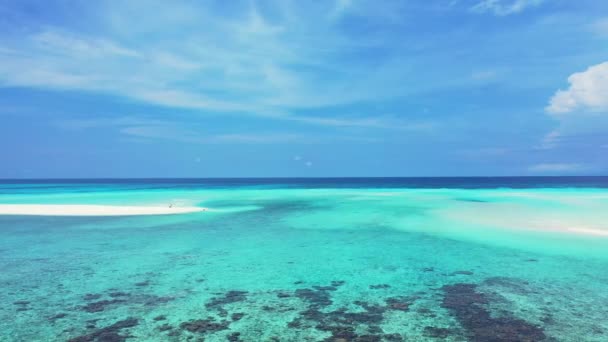 Mare Infinito Durante Giorno Paesaggio Marino Estivo Alle Maldive Asia — Video Stock