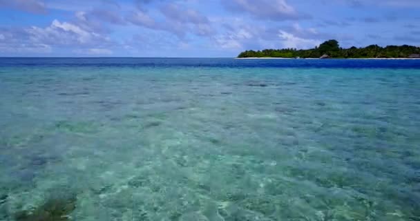Amazing Tropical Beach White Sand Amazing Clear Water Bora Bora — Stock Video