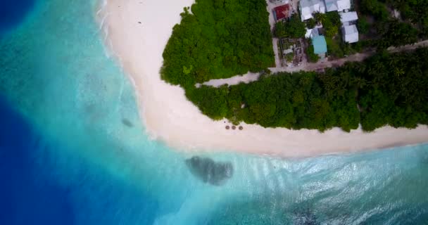 Increíble Vista Del Dron Playa Ubicado Sureste Isla Bali Indonesia — Vídeos de Stock