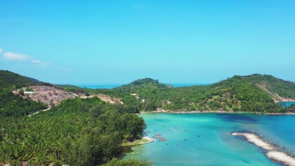 Mar Azul Turquesa Volta Ilha Paisagem Natural Bali Indonésia — Vídeo de Stock