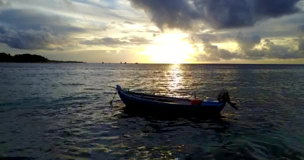 Gouden Uur Aan Zee Reis Naar Bali Indonesië — Stockvideo