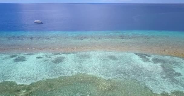 Magnetischer Meerblick Mit Einsamem Boot Sommerreise Nach Australien — Stockvideo