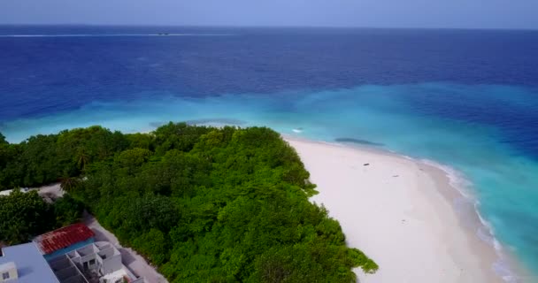 Partielle Ansicht Der Insel Mit Blauem Meer Urlaubsangebote Dominikanische Republik — Stockvideo