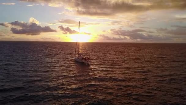 Barco Deriva Mar Hora Ouro Viagem Tailândia Ásia — Vídeo de Stock