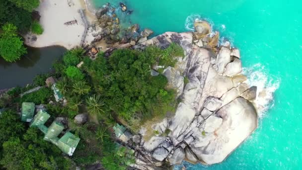 Felsige Klippe Mit Türkisfarbenem Meer Reise Nach Barbados Karibik — Stockvideo