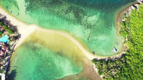 Bovenaanzicht Ondiep Water Het Eiland Zomer Landschap Bali Indonesië — Stockvideo