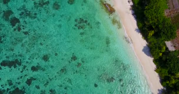 Agua Mar Transparente Con Vista Fondo Vacaciones Exóticas Bali Indonesia — Vídeos de Stock