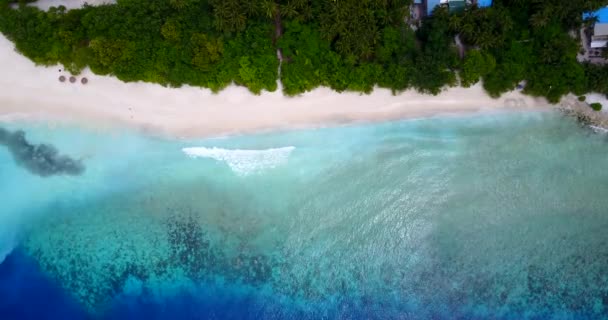 Tropický Ostrov Leteckého Hlediska Úžasná Příroda Dominikánské Republiky Karibik — Stock video
