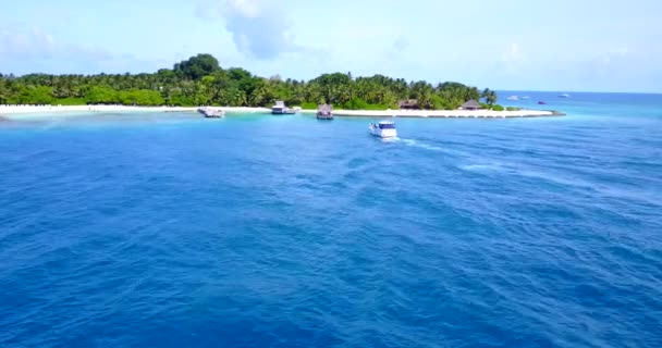 Przylądek Morski Ruchomymi Jachtami Wyspie Scena Przyrodnicza Jamajki Karaiby — Wideo stockowe