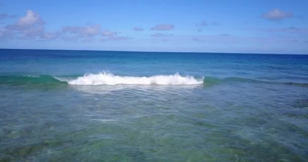 小さな海の波のビュー ドミニカ共和国 カリブ海の自然 — ストック動画