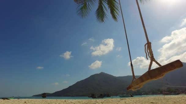 Widok Plaży Górach Tropikalna Scena Przyrodnicza Jamajki Karaiby — Wideo stockowe