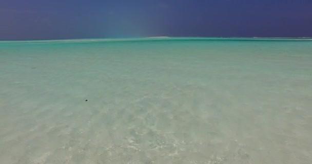 Grunt Vatten Vid Stranden Sommar Tropisk Scen Dominikanska Republiken Karibien — Stockvideo