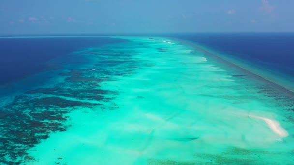Αεροφωτογραφία Των Βερμούδων Στον Ατλαντικό Ωκεανό Από Την Ακτογραμμή Μια — Αρχείο Βίντεο