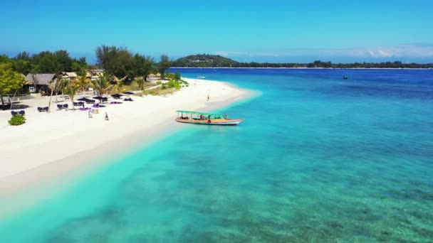 Filmagem Aérea Bela Ilha Tropical Summertime Vídeo Conceito Lazer — Vídeo de Stock